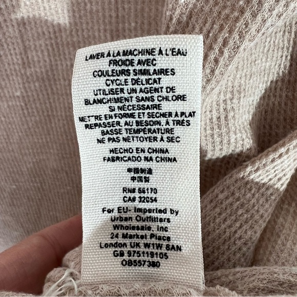 Free People Women's Small Ventura Drippy Raglan Thermal Top Oatmeal Beachy Shirt - Picture 7 of 7